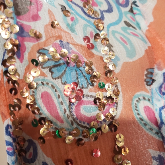 100% Silk sheer lightweight blouse - Picture 4 of 6